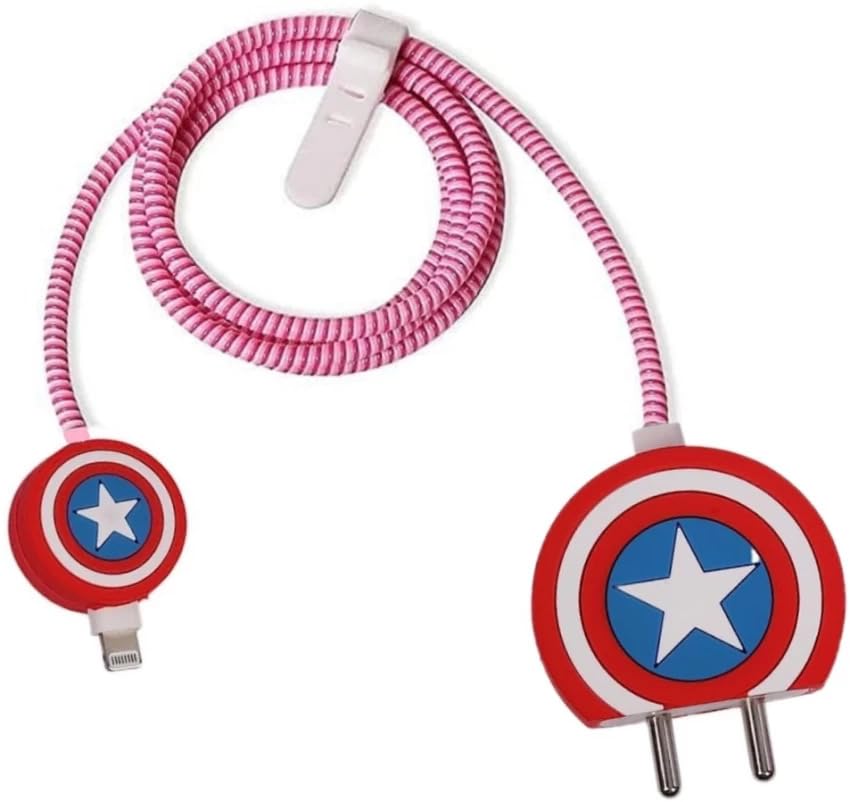 EDNITA Cable Protector with 3D Cute Pattern for iPhone Charger only 18W & 20W-Data Line Wire Saver Charging Cable