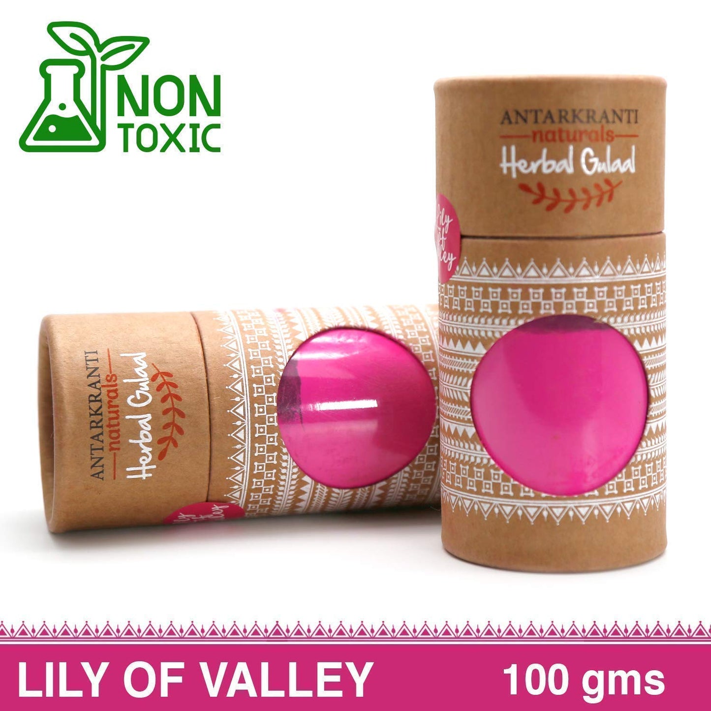 Antarkranti Natural Holi Gulal Colour - Orange | Yellow | Red | Green and Blue Tesu Flower | Rose Petals | Marigold | Sandalwood | Maize Starch