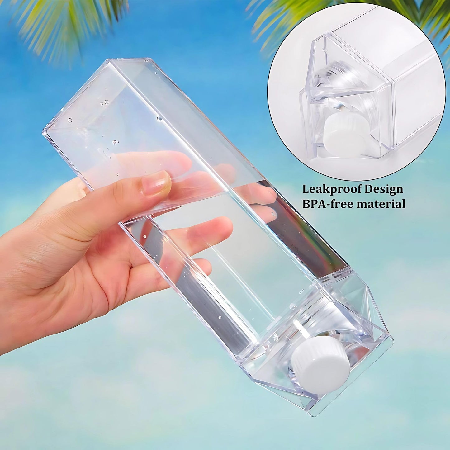 Hian 500 ml Transparent Leakproof Bottle – Reusable & Portable Plastic Container for Water, Juice, Tea, Travel, Sports, Camping & Outdoor Adventures (500 ML, Pack of 1)