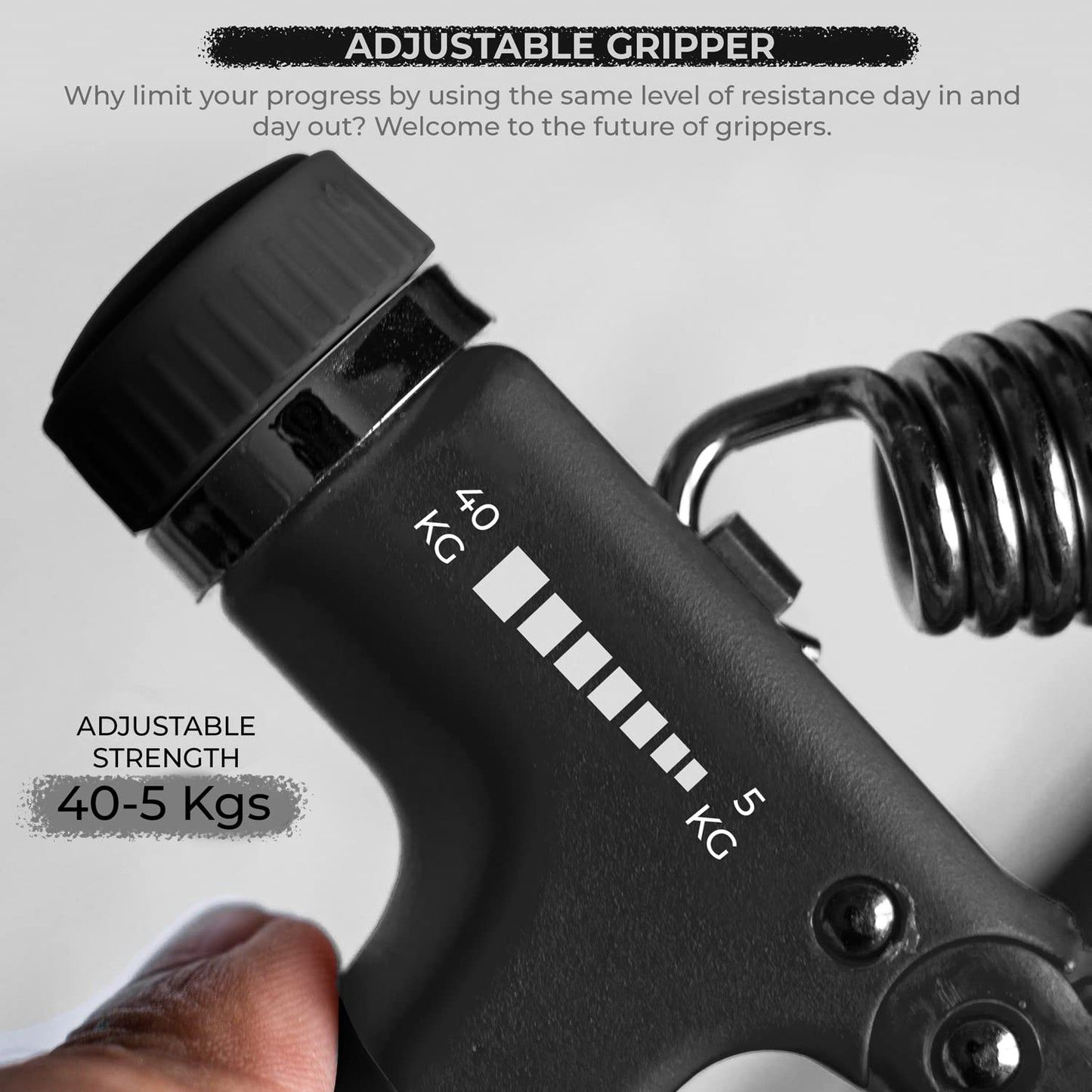 Boldfit Adjustable Hand Grip Strengthener, Plastic Hand Gripper for Men & Women for Gym Workout Hand Exercise Equipment to Use in Home for Forearm