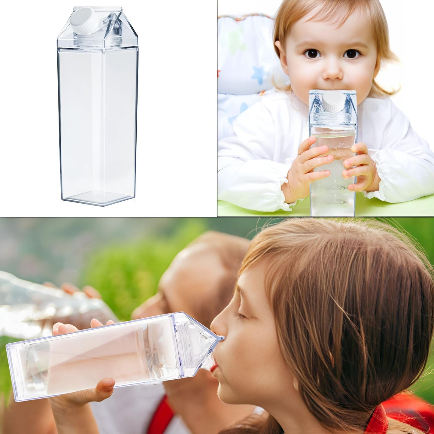 Hian 500 ml Transparent Leakproof Bottle – Reusable & Portable Plastic Container for Water, Juice, Tea, Travel, Sports, Camping & Outdoor Adventures (500 ML, Pack of 1)