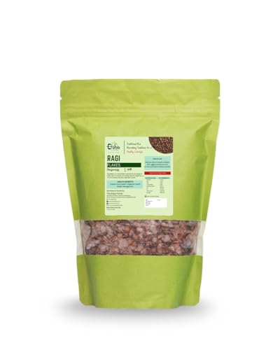 THE ESHA FOODS Finger Millet Poha Flakes (Ragi), 500g | Healthy Breakfast Cereal | Diabetic - Friendly | Low Cholesterol, Gluten-Free, High-Fibre Food