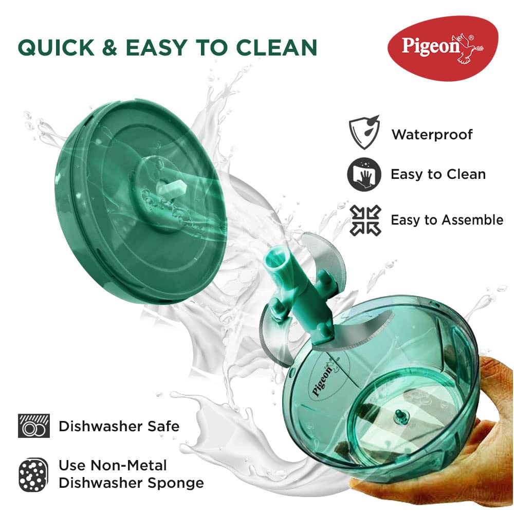 Pigeon Polypropylene Mini Handy and Compact Chopper with 3 Blades for Effortlessly Chopping Vegetables an