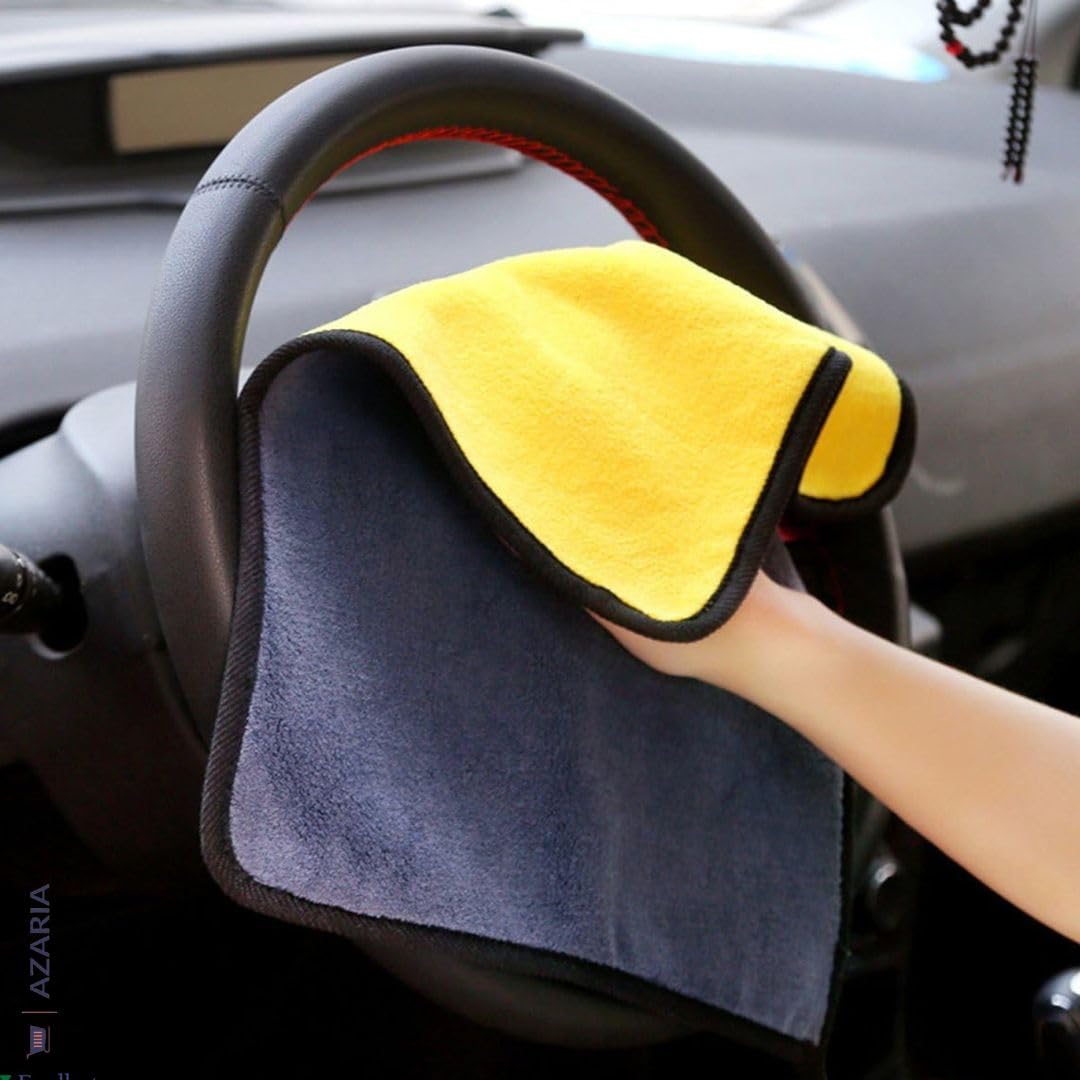 Azaria 5 PCS Microfiber Car Duster Kit - Interior & Exterior Car Cleaning Detailing Tool Scratch & Lint Free, Pollen Removing Extendable Long